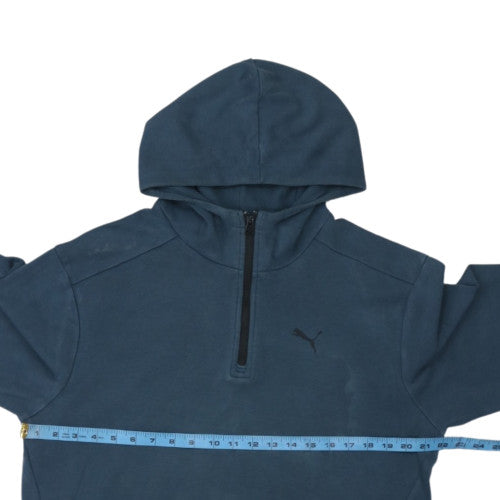 Puma Men's Blue 1/2 Zip Hoodie Regular Fit Size M