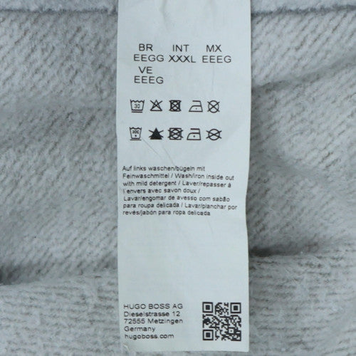 Hugo Boss Men's Grey 3XL Logo Pullover Sweatshirt