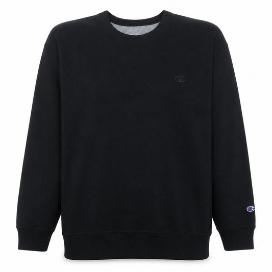 Champion Mens Black 2XL Pullover Crew Neck Fleece Sweatshirt