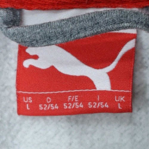 Puma Men's Grey Full Zip Hoodie L Regular Fit