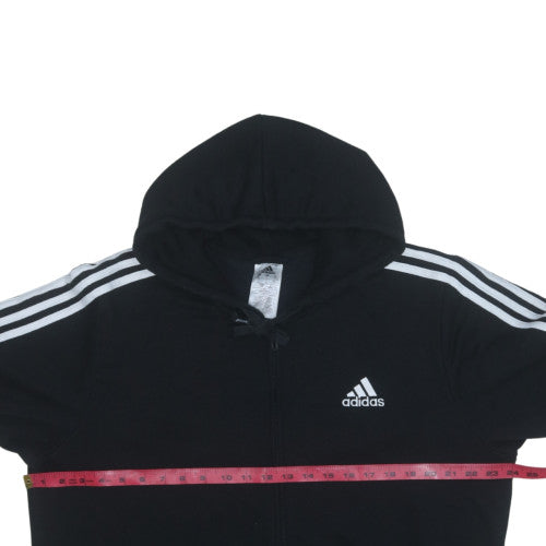 Adidas Men's Black Full Zip Hoodie L Sports Fleece Sweatshirt