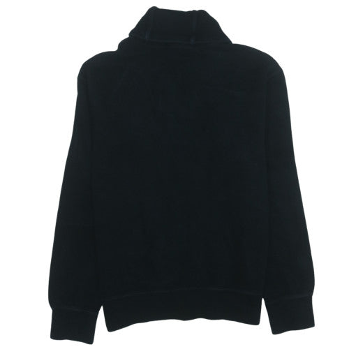 Polo Ralph Lauren Women's Black Henley Sweatshirt Size M Fleece
