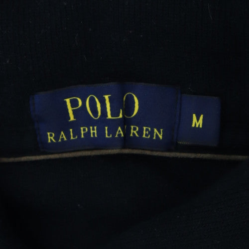 Polo Ralph Lauren Women's Black Henley Sweatshirt Size M Fleece