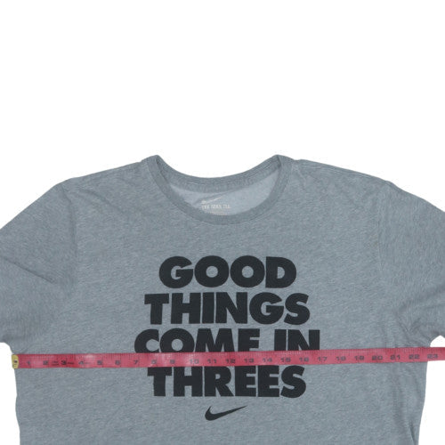 Nike Men's Grey XL Athletic Dri-FIT Graphic T-Shirt