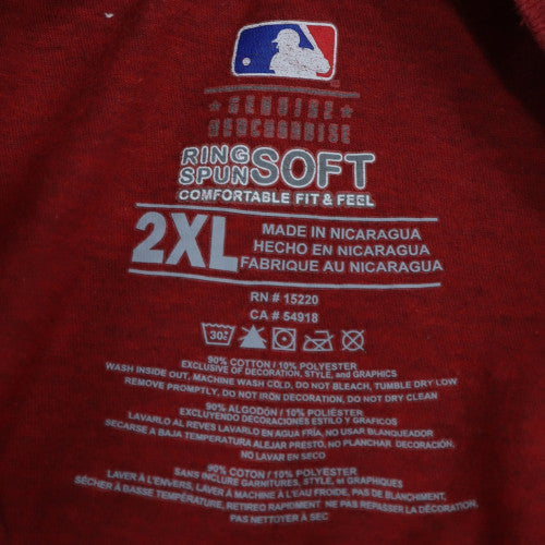 MLB Cooperstown Collection Men's Red 2XL Angels Logo T-Shirt