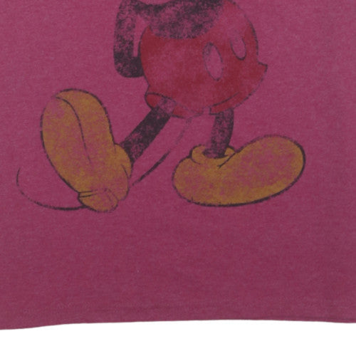 Disney Women’s Pink Mickey Mouse Ringer T-Shirt XL