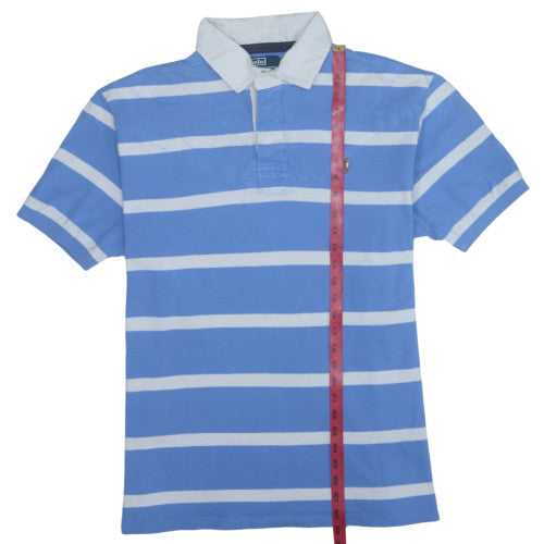 Ralph Lauren Men's Blue Striped Cotton Polo Shirt XL Classic Fit
