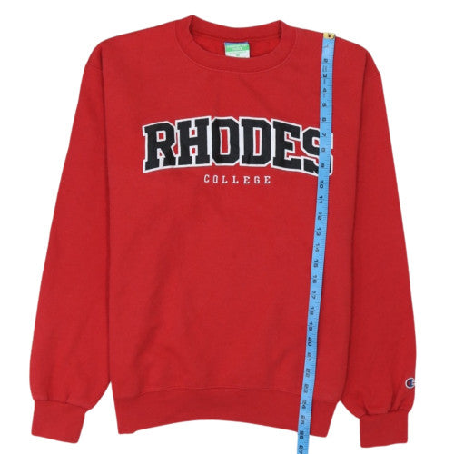 Champion Men's Red Rhodes College Fleece Sweatshirt M Pullover