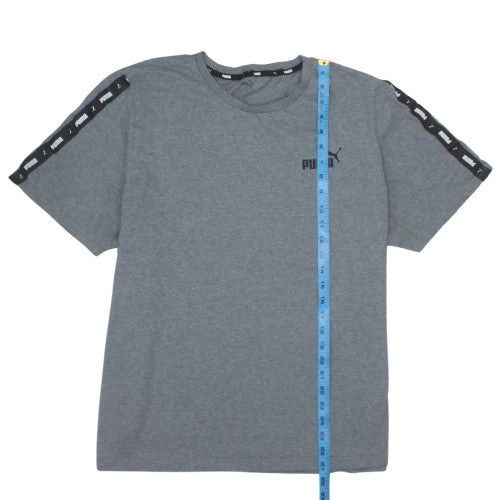Puma Men's Grey Crew Neck Short Sleeve Athletic T-Shirt L