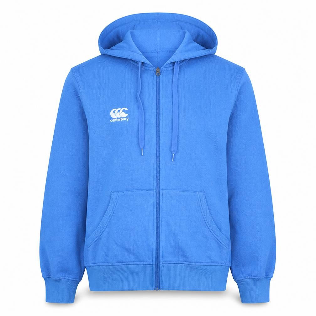 Canterbury Men's Blue Full Zip Hoodie Size M Fleece Rugby Style