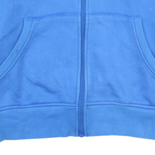 Canterbury Men's Blue Full Zip Hoodie Size M Fleece Rugby Style