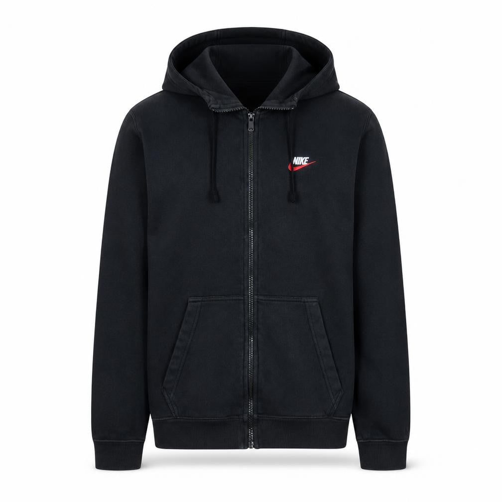 Nike Men's Black Full Zip Hoodie Size M Regular Fit Fleece
