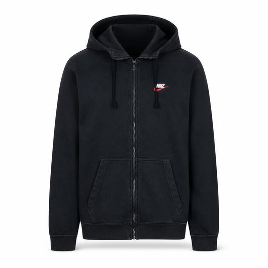 Nike Men's Black Full Zip Hoodie Size M Regular Fit Fleece