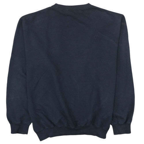 Timberland Womens Navy Blue XL Pullover Sweatshirt Logo Cotton Blend