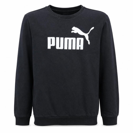 Puma Men’s Black Crew Neck Pullover Sweatshirt M Logo Sports