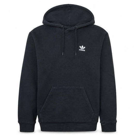 Adidas Men's Black Pullover Hoodie Small Logo Fleece Sweatshirt