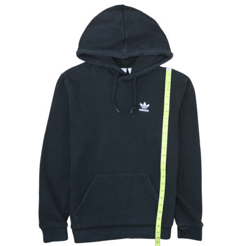 Adidas Men's Black Pullover Hoodie Small Logo Fleece Sweatshirt