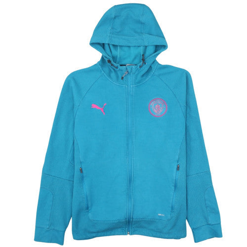 Puma Mens Blue XL Full Zip Man City Hoodie Sweatshirt