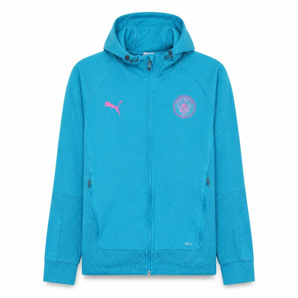 Puma Mens Blue XL Full Zip Man City Hoodie Sweatshirt