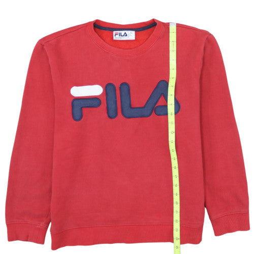 Fila Men's Red Crew Neck Pullover Sweatshirt Size S