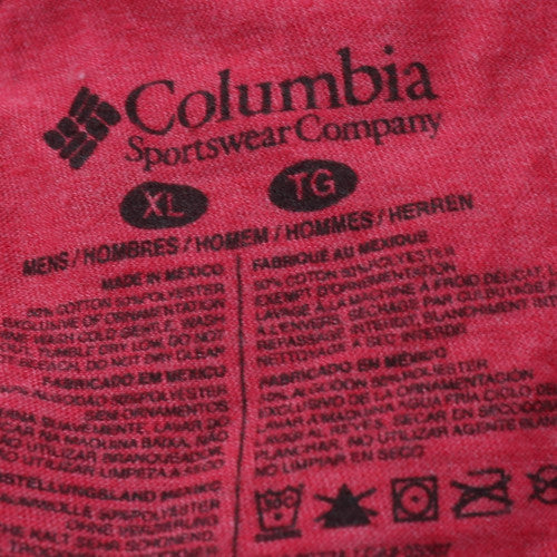 Columbia Men’s Red XL PFG Cotton Blend Short Sleeve T-Shirt