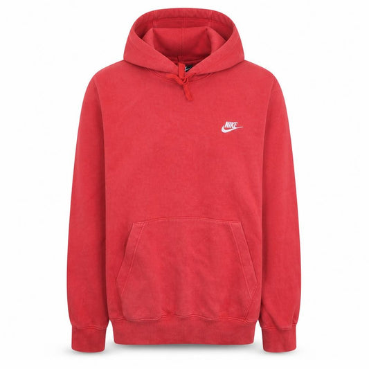 Nike Men's Red Pullover Hoodie S Fleece Logo Sportswear