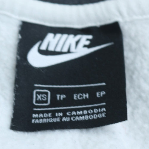 Nike Men's White XS Half Zip Fleece Hoodie with Logo