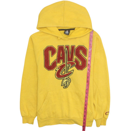 UNK NBA Mens Yellow Pullover Hoodie XS - Cavs Graphic Sweatshirt