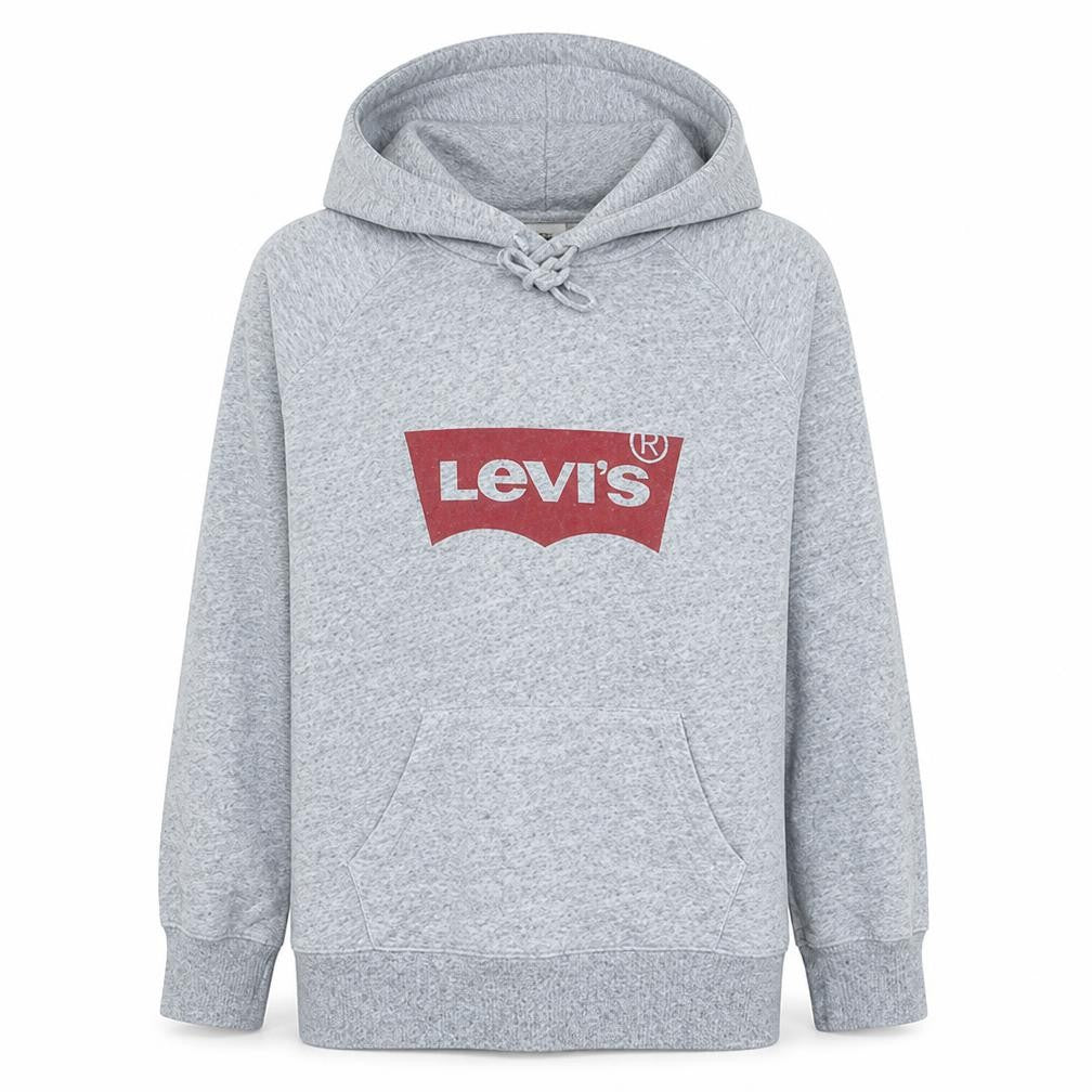 Levi's Women's Grey Pullover Hoodie Medium Cotton Blend Logo