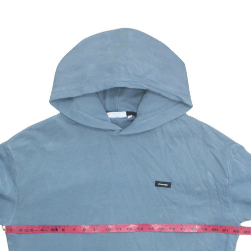 Calvin Klein Men's Blue Pullover Hoodie M Relaxed Fit
