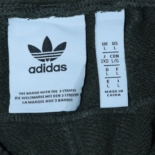 Adidas Mens Black Jogger Sweatpants L Cotton Blend Casual
