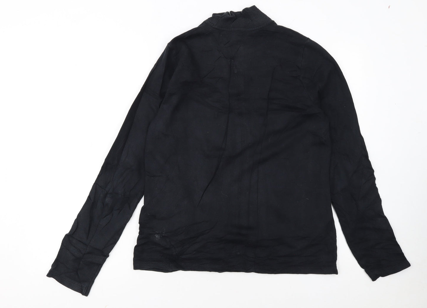 Ralph Lauren Women's Black Cotton Track Jacket Size M Full Zip
