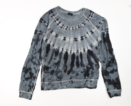 Diesel Womens Grey Tie-Dye Crew Neck Long Sleeve Sweatshirt Size S