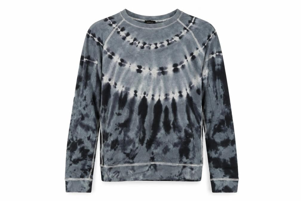 Diesel Womens Grey Tie-Dye Crew Neck Long Sleeve Sweatshirt Size S