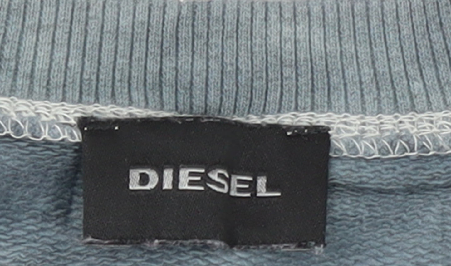 Diesel Womens Grey Tie-Dye Crew Neck Long Sleeve Sweatshirt Size S