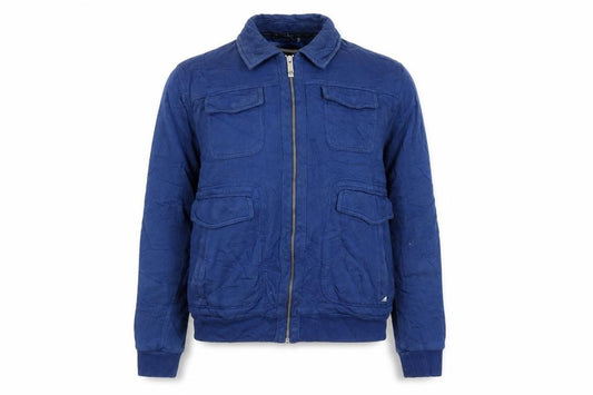 Adidas Originals Women Blue Cotton Track Jacket L Full Zip
