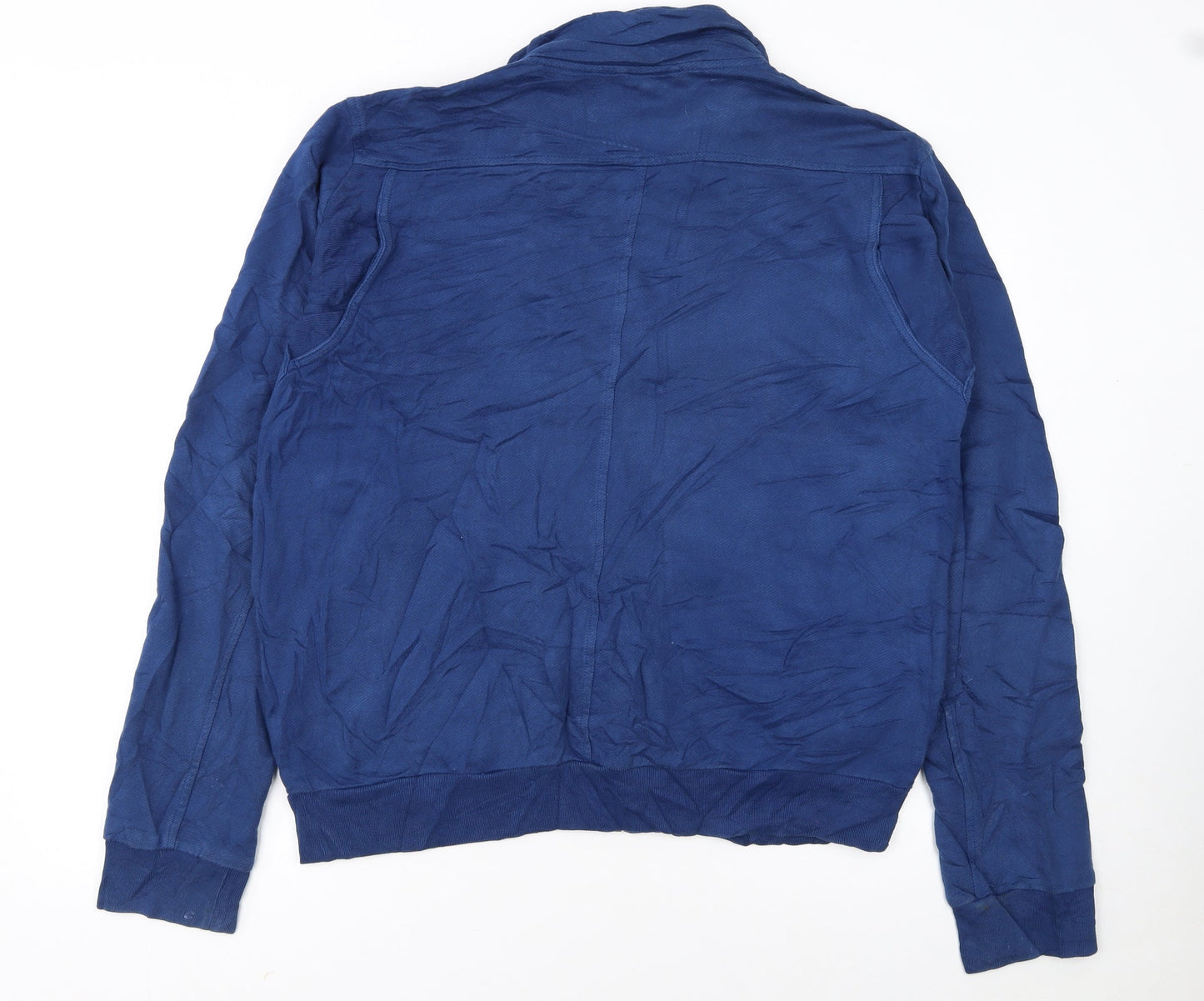 Adidas Originals Women Blue Cotton Track Jacket L Full Zip