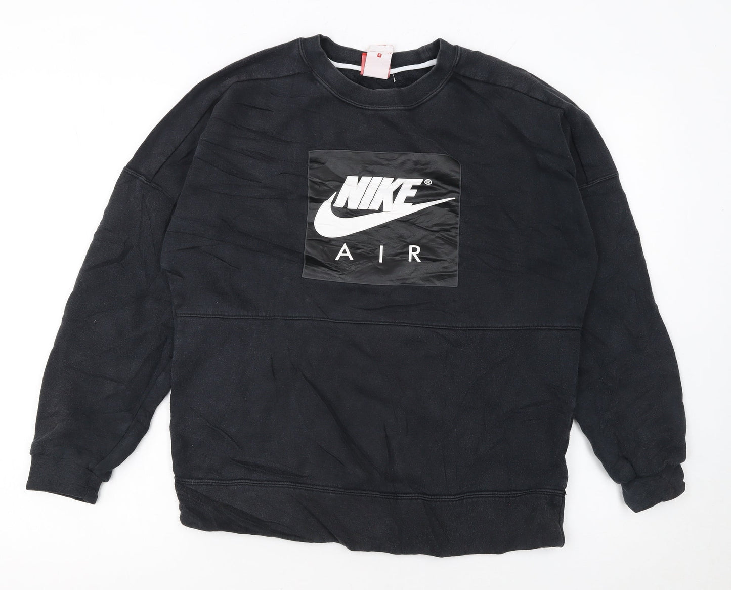 Nike Air Men's Black Small Pullover Sweatshirt Crew Neck Athletic Fleece