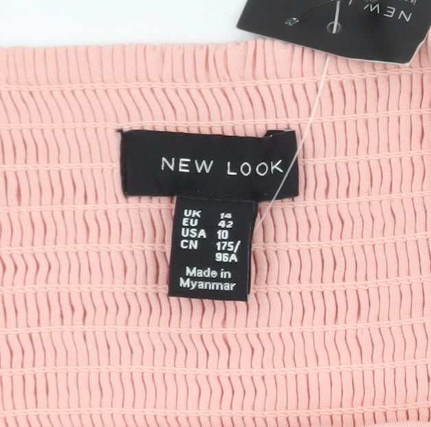 New Look Women’s Pink Knee Length A-Line Dress Size 14
