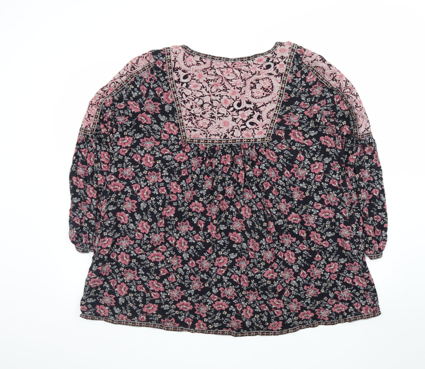 Monsoon Women’s Multicoloured Floral Tunic Blouse Size 18 Viscose