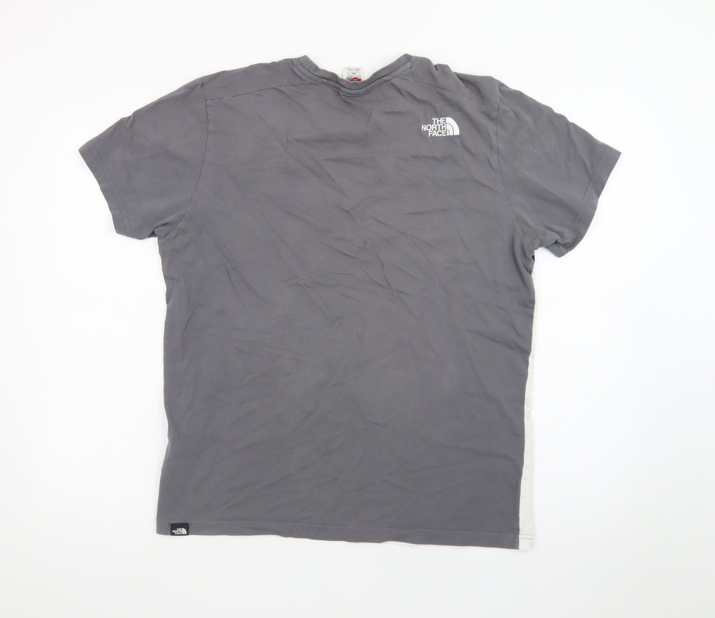 The North Face Men's Grey & White Colourblock Crew Neck T-Shirt M