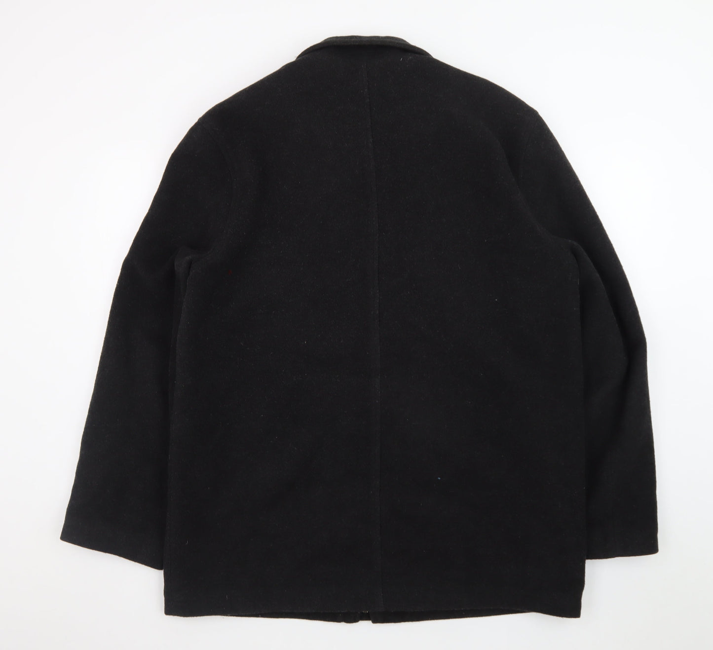 Butler & Webb Men's Black Wool Overcoat Medium 38in Regular Fit