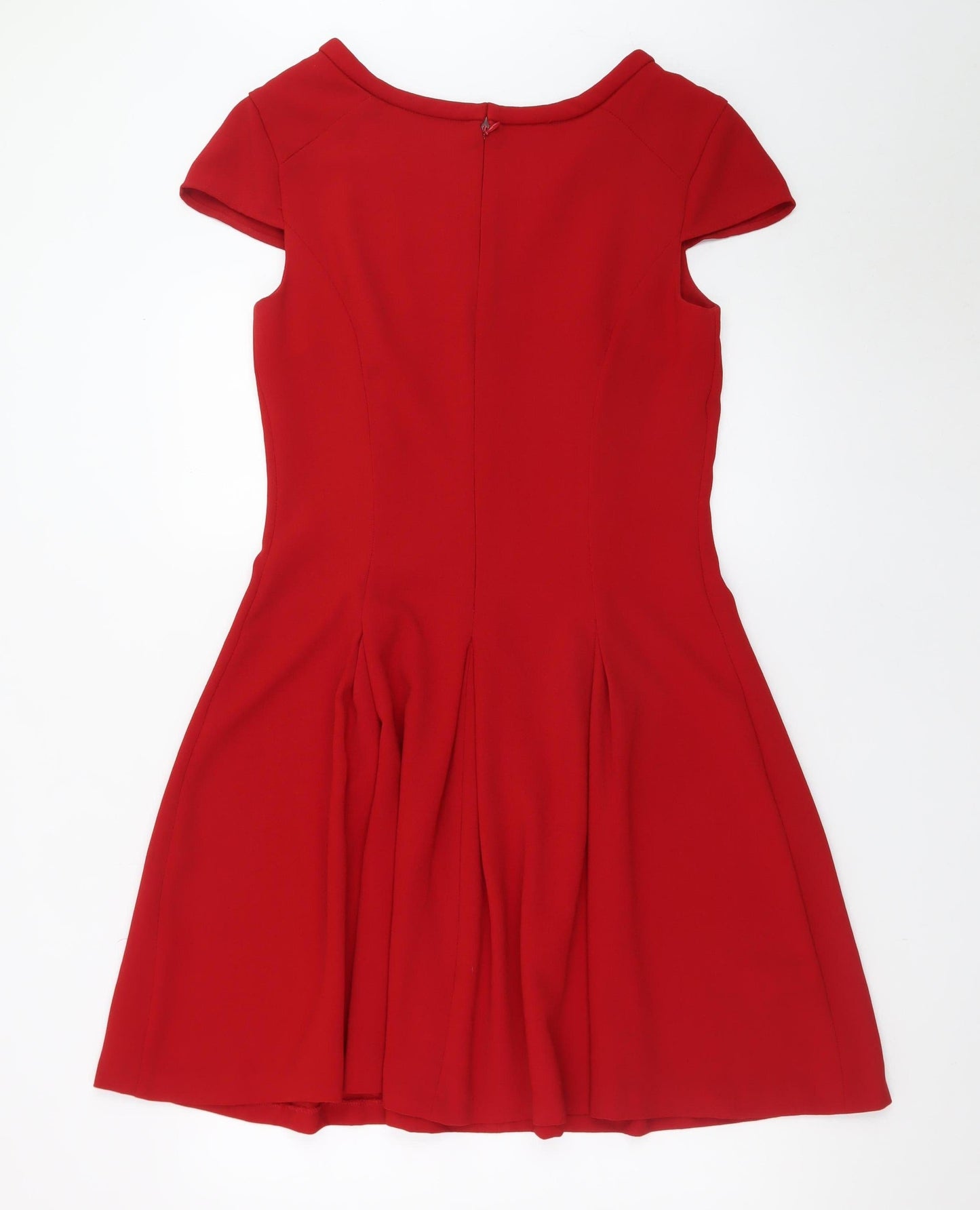Next Women’s Red Fit & Flare Knee Length Dress Size 10