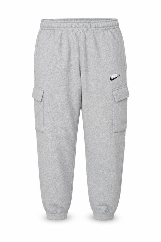 Nike Men's Grey Cargo Sweatpants L Regular Fit Cotton Blend