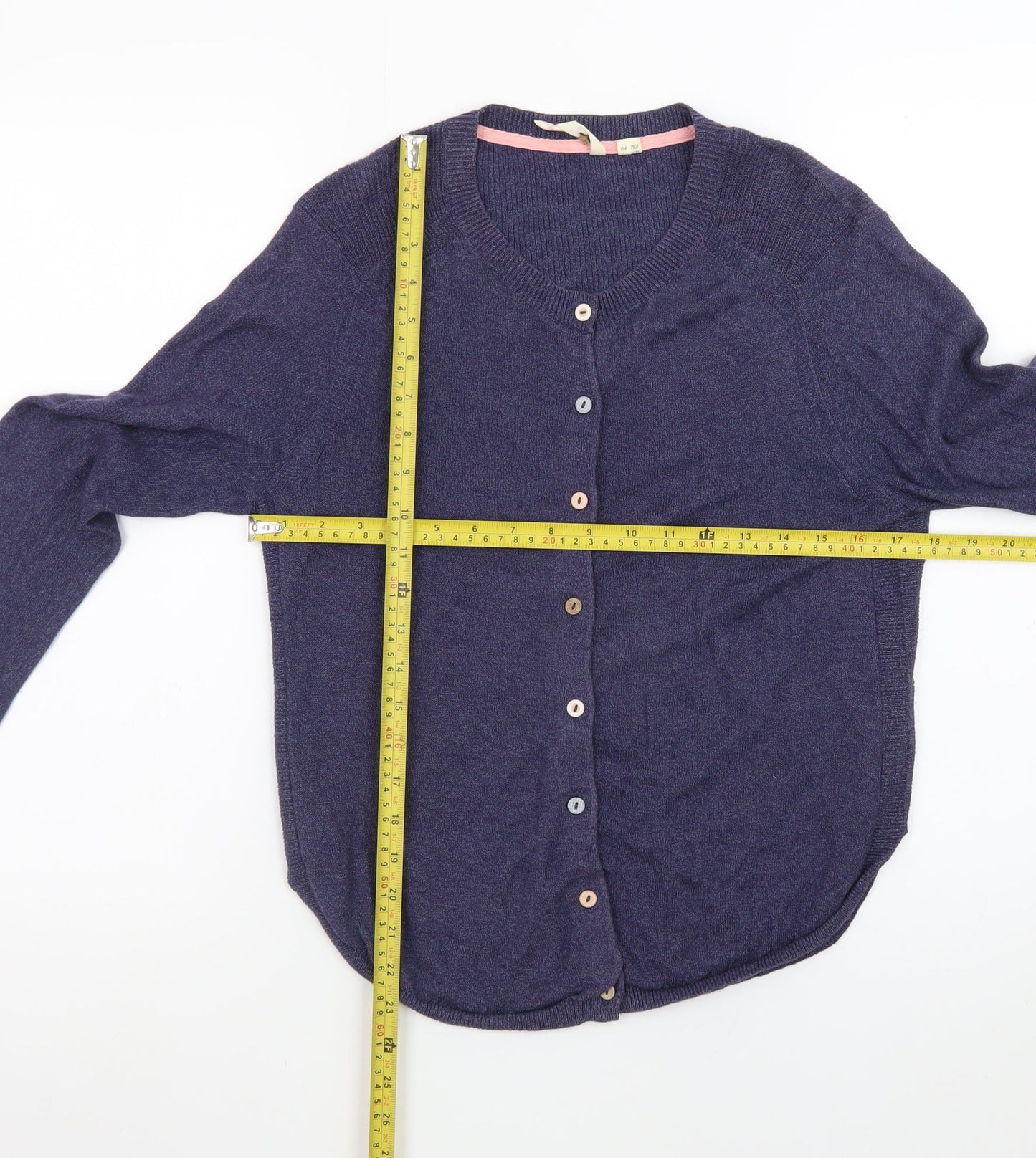 White Stuff Women's Purple Cardigan UK 12 Button Front Knitwear