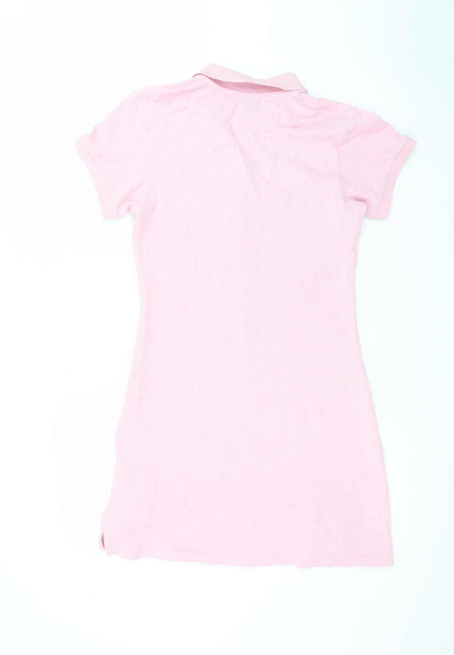 Ellesse Women's Pink Cotton Polo Shirt Dress UK 8 Casual Sportswear