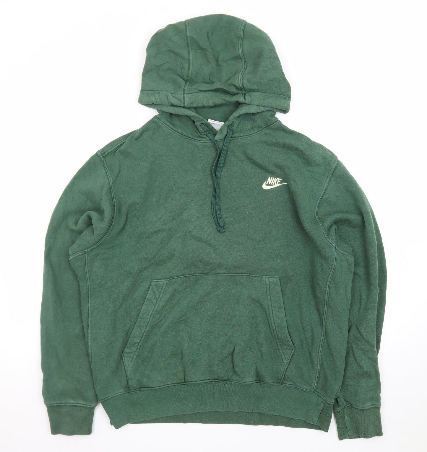 Nike Men's Green Pullover Hoodie Medium Logo Sportswear