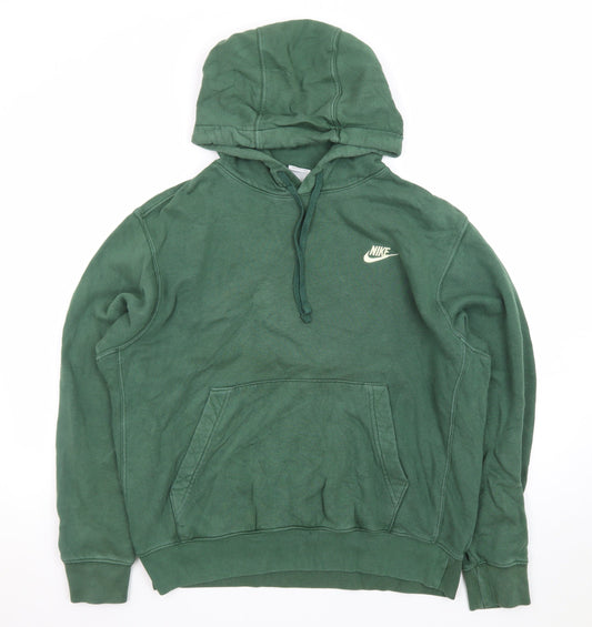 Nike Men's Green Pullover Hoodie Medium Logo Sportswear