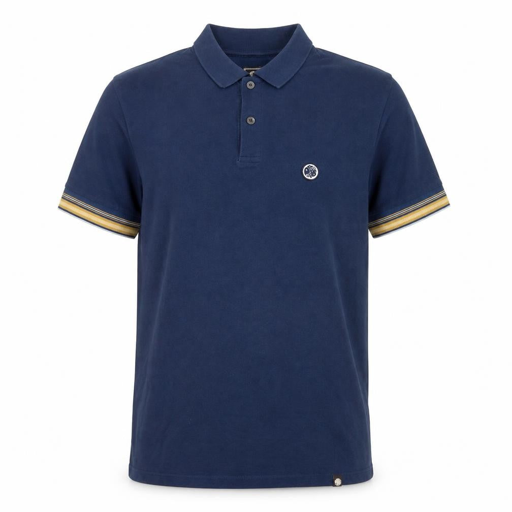Pretty Green Men's Blue Cotton Short Sleeve Polo Shirt Size S