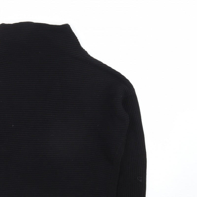Additional view of AllSaints Men's Black XS Roll Neck Ribbed Knit jumper